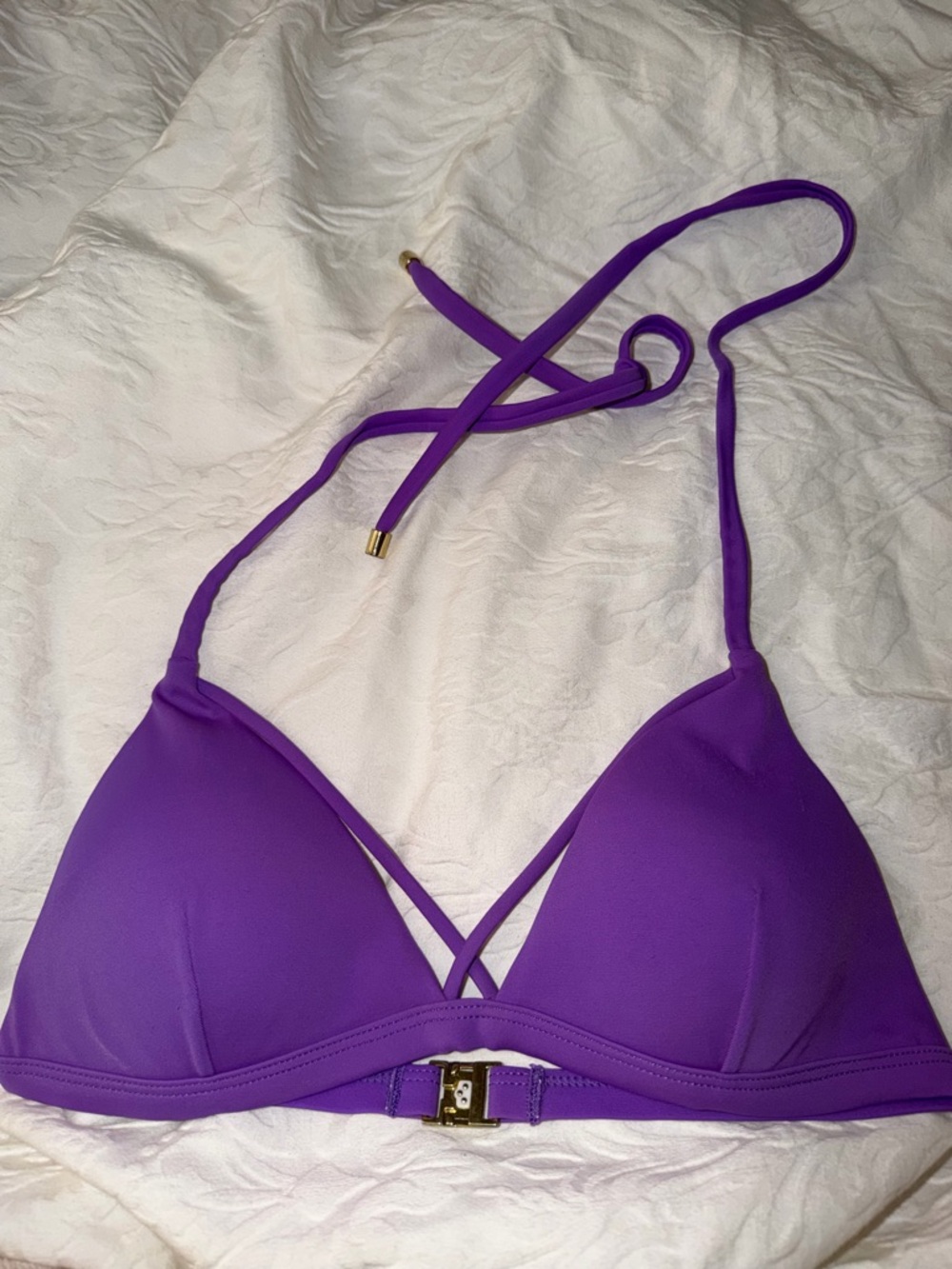L'Agent Agent Provocateur Bikini Top Avril sz M Violet Purple Strappy Sexy NEW